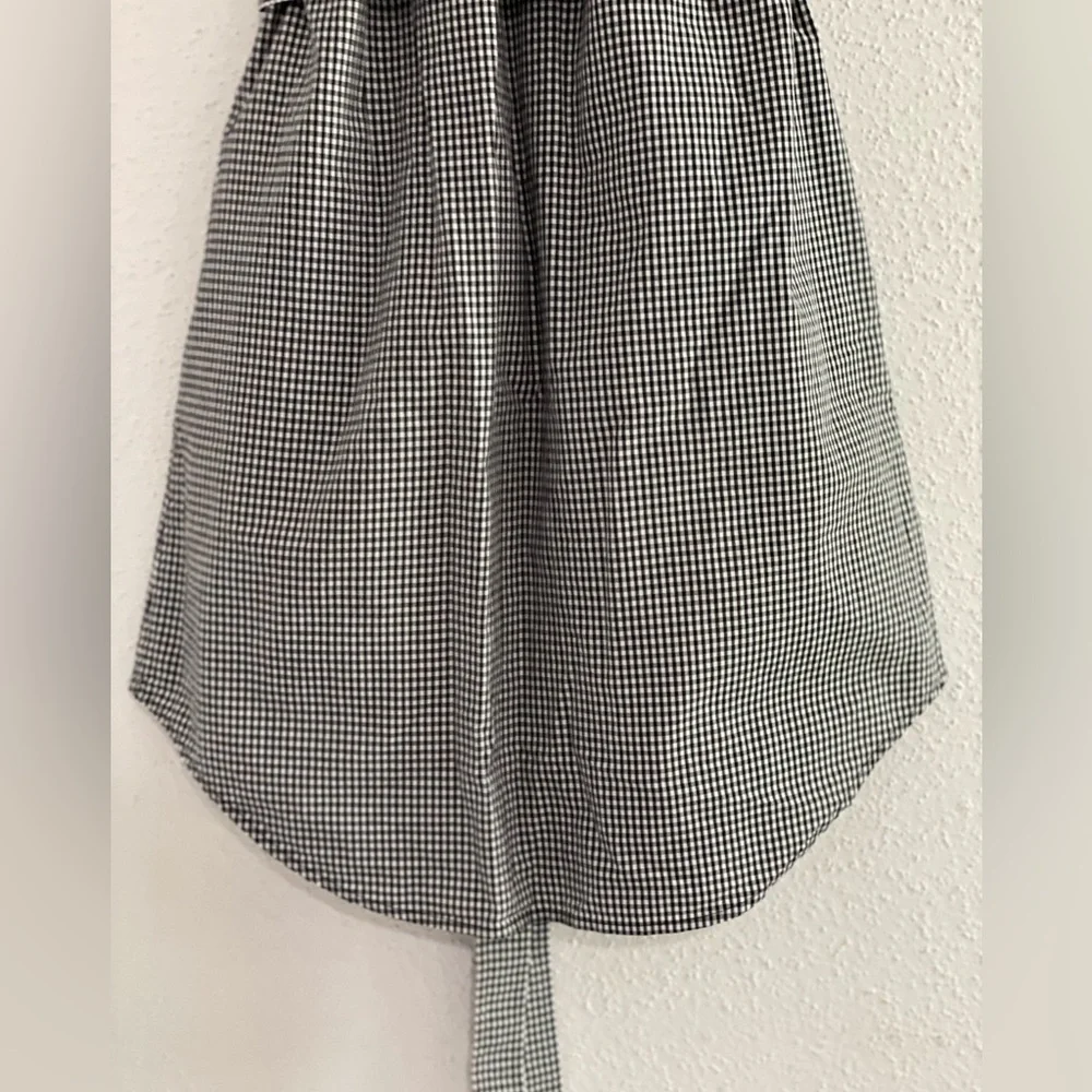 Frame Gingham Print Summer Shirt Dress Button Front XS